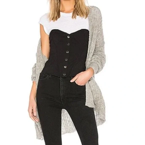 Free People Weekend Getaway Cardigan in Grey Size Small - Picture 7 of 7